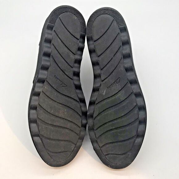 Clarks Collection Side Zip Ankle Booties Women's 7.5 Black Chukka Boots 13288 - Picture 8 of 11